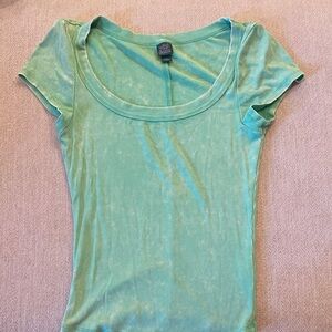 Wild Fable Light Green Ribbed Short Sleeve Tee